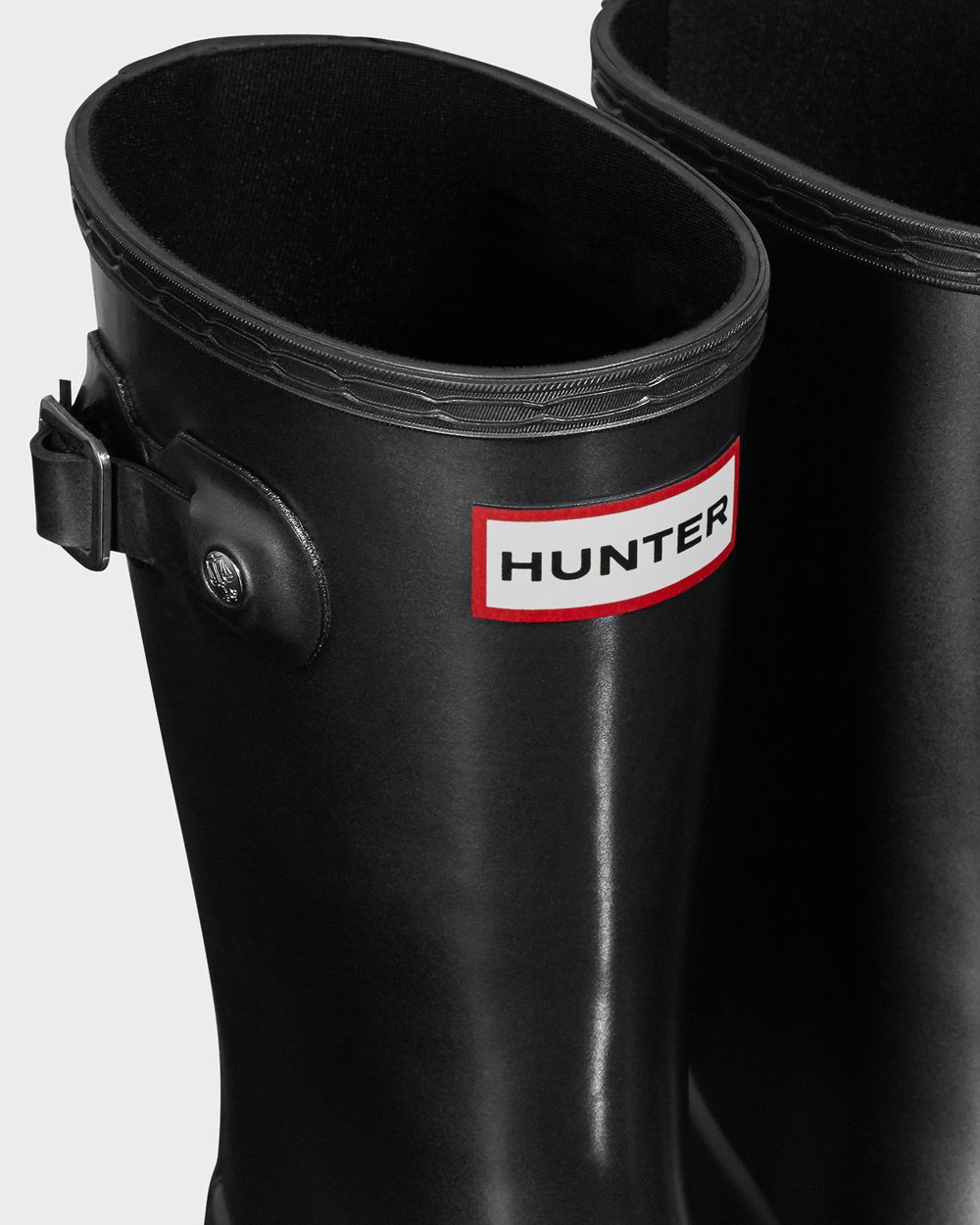 Kids Hunter Rain Boots Black - Original Big Pearlized - 4389127-HG